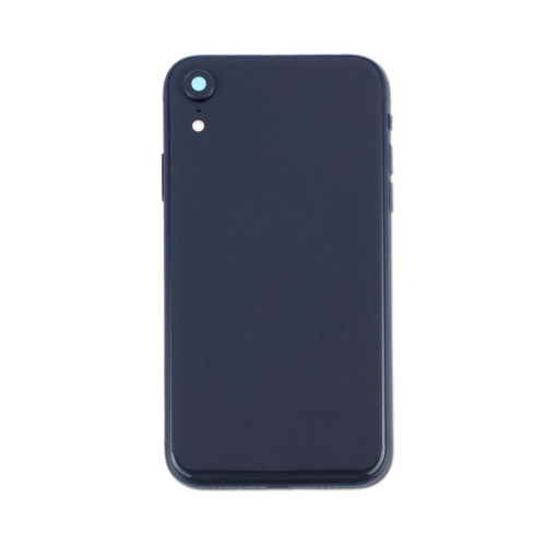 iphone xr full back housing with small parts black 1