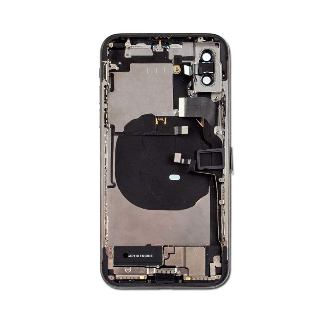 IPhone X Back Housing Replacement - Silver White Frame With Small Parts - Grade AB - Used