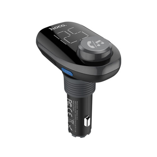 hoco e45 happy route car wireless fm transmitter car charger display1