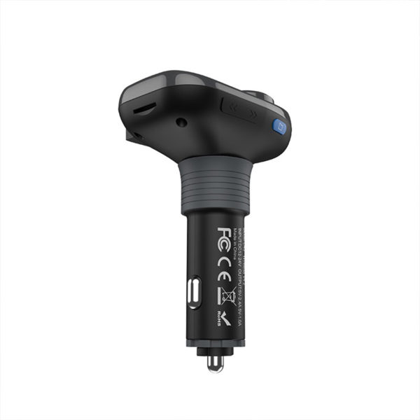hoco e45 happy route car wireless fm transmitter car charger display3