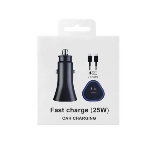 car adapter 25W typec charger cable black 1