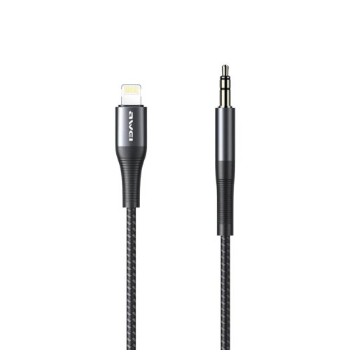 Awei CL 116L Aux to lightning Cable 1M Black 1.jpg
