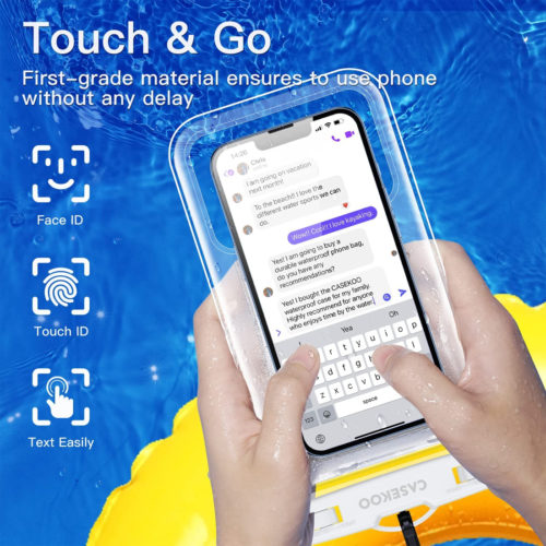 waterproof phone case with responsive touch luminous white.2