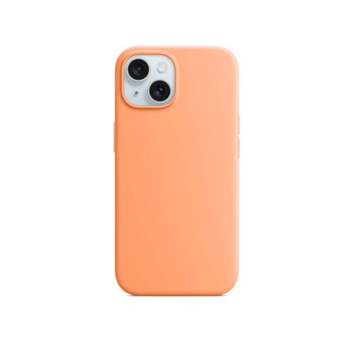 Silicone Case For iPhone 15 Orange Sorbet
