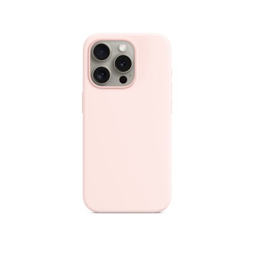 Silicone Case For iPhone 15 Pro Light Pink