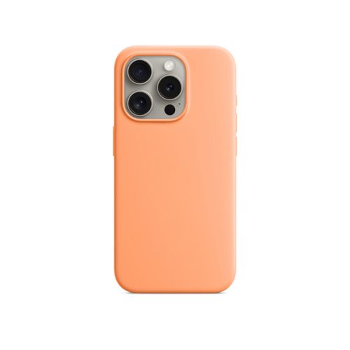 Silicone Case For iPhone 15 Pro Orange Sorbet