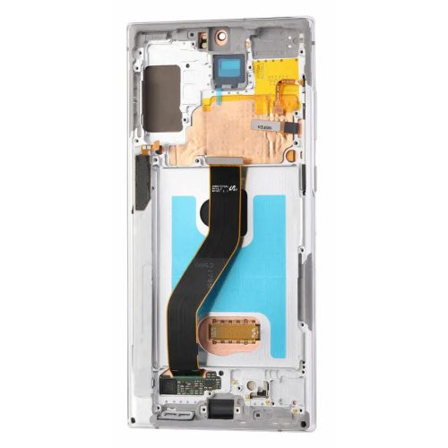 Samsung Galaxy Note 10 Plus 5G OLED Assembly Frame Fingerprint – Silver Small Size NO+