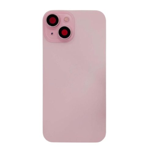 iPhone 15 Back Glass +Steel Plate +Pre Installed MagSafe Magnet +NFC And Flashlight Flex (Pink)