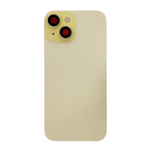 iPhone 15 Back Glass +Steel Plate +Pre Installed MagSafe Magnet +NFC And Flashlight Flex (yellow)