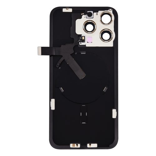 iPhone 15 Pro Back Glass +Steel Plate +Pre Installed MagSafe Magnet +NFC And Flashlight Flex (Black Titanium)